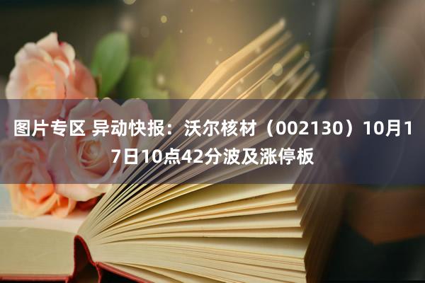 图片专区 异动快报：沃尔核材（002130）10月17日10点42分波及涨停板
