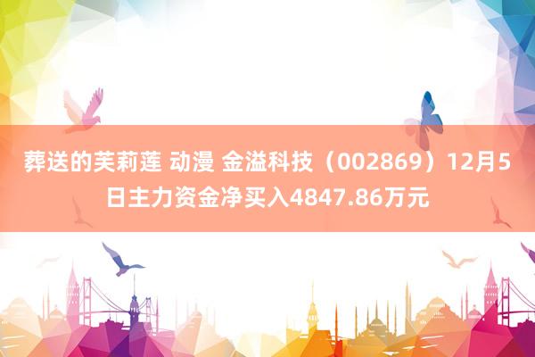 葬送的芙莉莲 动漫 金溢科技（002869）12月5日主力资金净买入4847.86万元