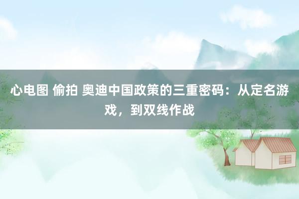 心电图 偷拍 奥迪中国政策的三重密码：从定名游戏，到双线作战