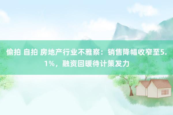 偷拍 自拍 房地产行业不雅察：销售降幅收窄至5.1%，融资回暖待计策发力